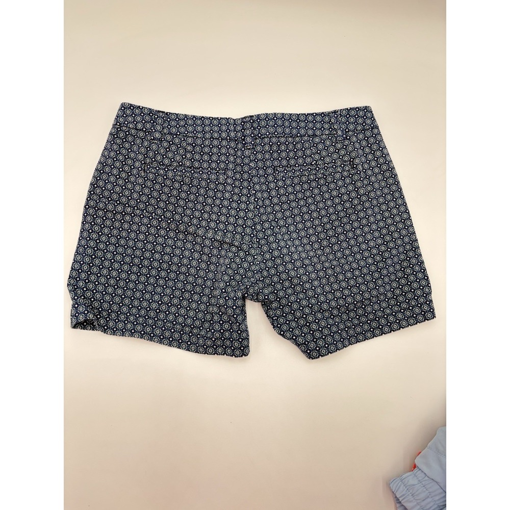Merona Women's Patterned Shorts Size 4 Blue Geometric Print Casual Summer - Picture 4 of 7